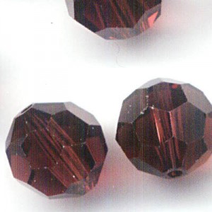 Round Faceted Bead 6MM - Red
