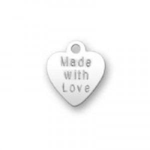 Made With Love Charms - Nickel