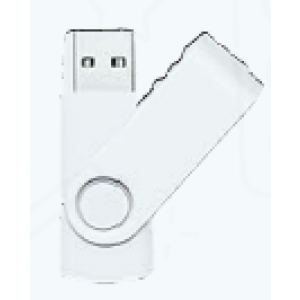 8GB White USB 2.0 Flash Drive