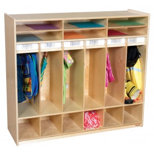 Open Six Shelf Locker