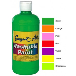 Sargent Washable Fluorescent Paint – Choice of 7 Colors!