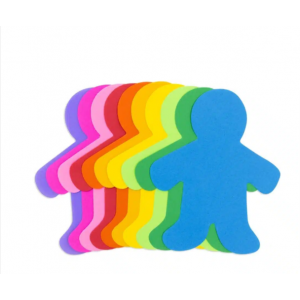 People Cutouts – 5" Assorted Craft People Shapes (40 Pack) for Classroom Projects, Bulletin Boards & DIY Crafts