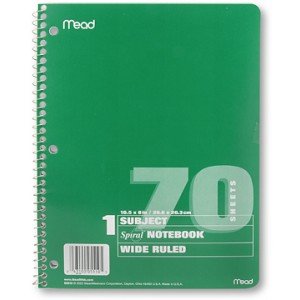 Spiral Notebook - 1 Subject