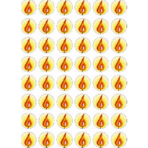 Flame Stickers 480 Pack – Fire Shape Stickers (10 Sheets) for Classroom Rewards, Crafts & Camp Theme Activities