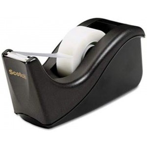 Scotch Desktop Tape Dispenser, 1" Core, Two-Tone Black
