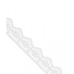 Lace Ribbon .85" 10YD White – Decorative Trim for Sewing and Crafts