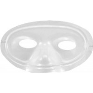 DIY Plastic White Half Masks With Elastic 6" x 3 1/2" 24/pk