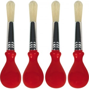 Knob Brushes – White Bristle, 4/pk