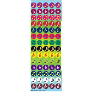 Music Notes Circle Stickers