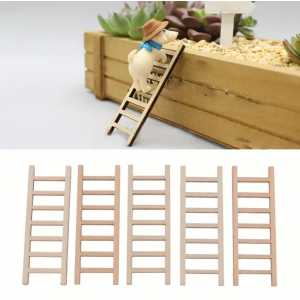DIY Mini Wooden Ladder Miniature Crafts 10/pc