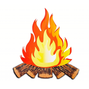 3D Bonfire Cardstock Cutout 16 Pack - Perfect for Lag B'Omer and Passover Haggadah