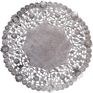 Silver Foil Doilies,12/Pk