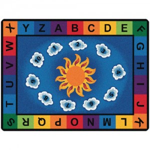 Sunny Days Alphabet Rug-Rectangle