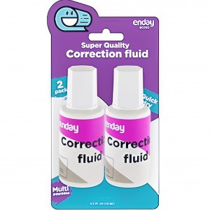 White Out – Correction Liquid Fluid, 7 Oz, 2/Pk | White Correction Fluid for Paper & Ink