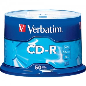 Verbatim CD-R Blank Discs, 700MB 52x Speed, 50-Pack Spindle
