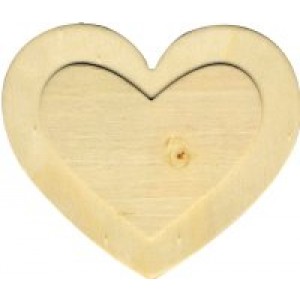 Wood 3-D Shapes-Heart