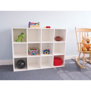 Whitney White 12 Cubby Backpack Storage Cabinet