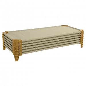 Toddler Cot Set of (6) Unassembled- Tan