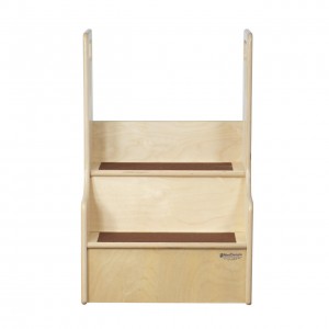 Step Stool with Brown Tread