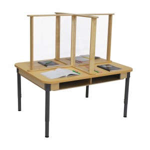 36" x 48" (4) Person Desk with Sneeze Guard