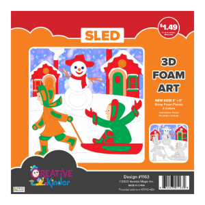 Winter Snow Theme Foam Art – Snowflake & Winter Foam Craft Kit for Classrooms, Crafts & Kids Activities