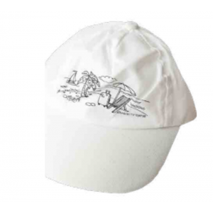White DIY Cap with Print