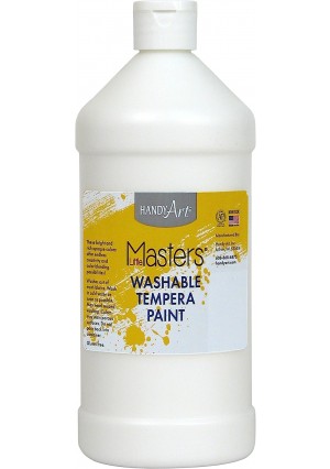 Washable Tempera Paint, 32 Oz.- White