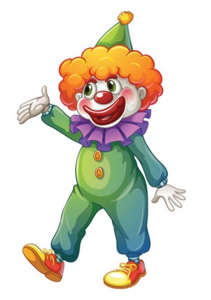 Large Clown Cardstock Cutout Decoration 1PC 10"X16"