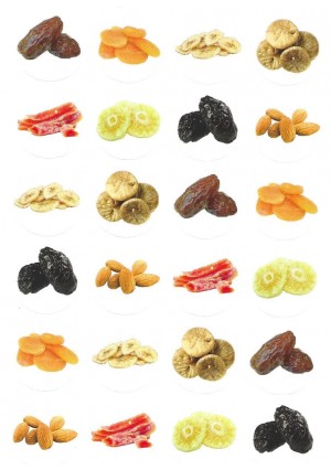 Dried Fruit Circle Stickers 10/Sheets