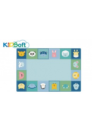 KIDSoft Baby Animals Border - Tranquil Colors