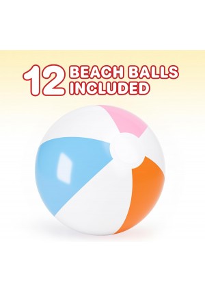 Beach Ball, 12″, 12/Pk - Perfect for arts & crafts, school, daycares, camps, and summer events. | Kids Arts & Crafts, Summer Play Supplies