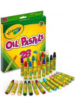Crayola Oil Pastels – 28 Count, Non-Toxic, Easy Grip, Blendable Colors for Kids