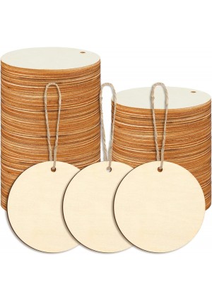 Little Unfinished Rounds Wood Circles with Holes 10/pc