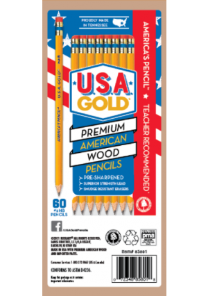 36 CT USA Gold Pencils
