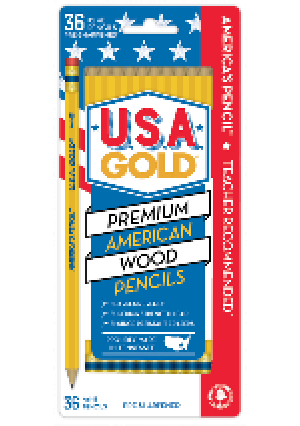 36 CT USA Gold Pencils