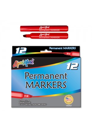 Liqu-mark Permanent Markers-Red