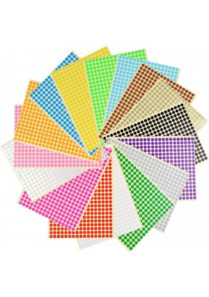 Dot Stickers 1/4" (6mm) – 4480/Pk (Multi-Color Variations)