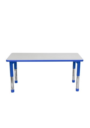 AS WE GROW® Gray Blue Rectangular Adjustable Table - 24" x 48"