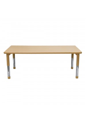 AS WE GROW® Maple Tan Rectangular Adjustable Table - 30" x 60"