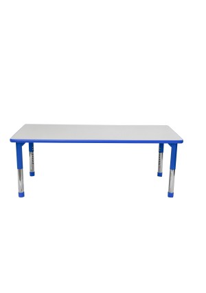 AS WE GROW® Gray Blue Rectangular Adjustable Table - 30" x 60"