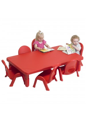 Toddler MyValue Set 6  Rectangle - Solid Candy Apple Red
