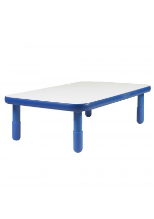 BASELINE® 48" x 30" Rectangular Table - Royal Blue with 14" Legs