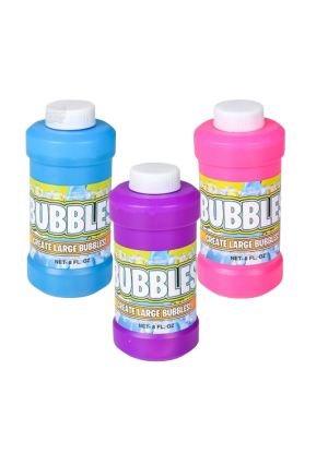 No Stain Non- Toxic Bubble Liquid - 8 Oz - 12 Pack