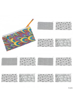 Color Your Own Canvas Doodle Pencil Cases
