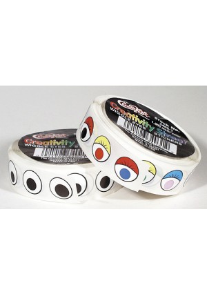 Wiggly Eyes Stickers – Black, 1000/roll