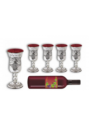  Four Cups of wine, Wine Bottle & Kois Shel Eliyahu Cutouts. 18 Sets