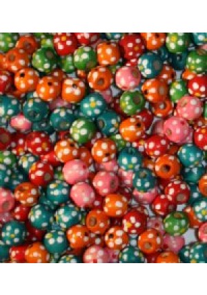 Wood Daisy Beads