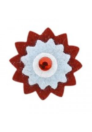 Felt Flower Assembled #4 set of 6 