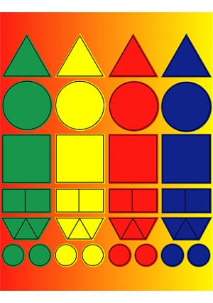 Stickers, 25 Sheets - Basic Shapes