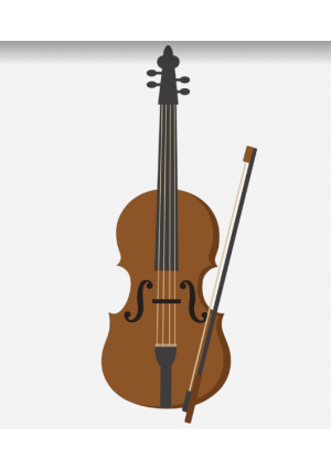 Large Violin Cardstock
